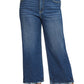 Plus Cropped Wide Leg Denim Pants