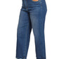 Plus Cropped Wide Leg Denim Pants