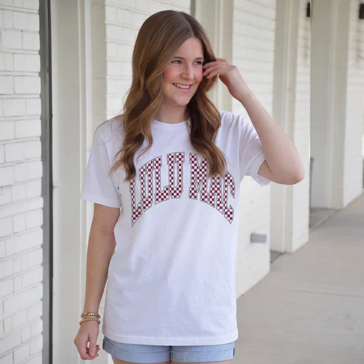 LULU MAC checkered tee
