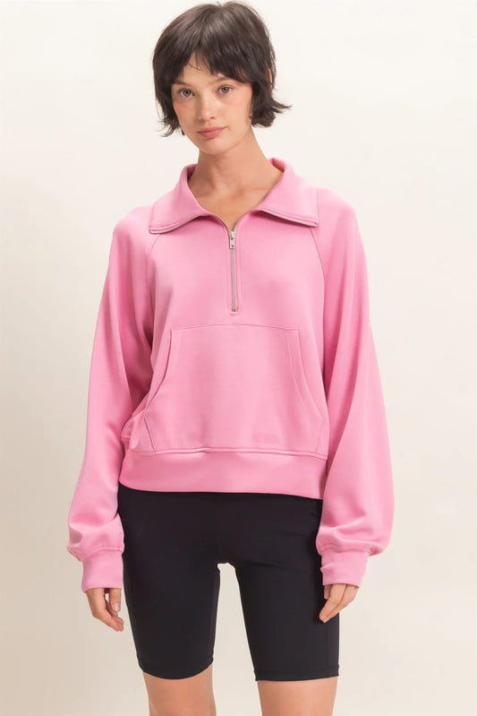 Scuba Quarter Zip Shorts Set