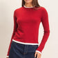 Layered Long Sleeve Knit Top