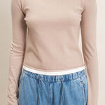 Layered Long Sleeve Knit Top