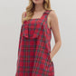 Plaid Sleeveless Mini Dress