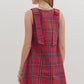 Plaid Sleeveless Mini Dress