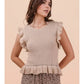 Ruffled Sweater Knit Top