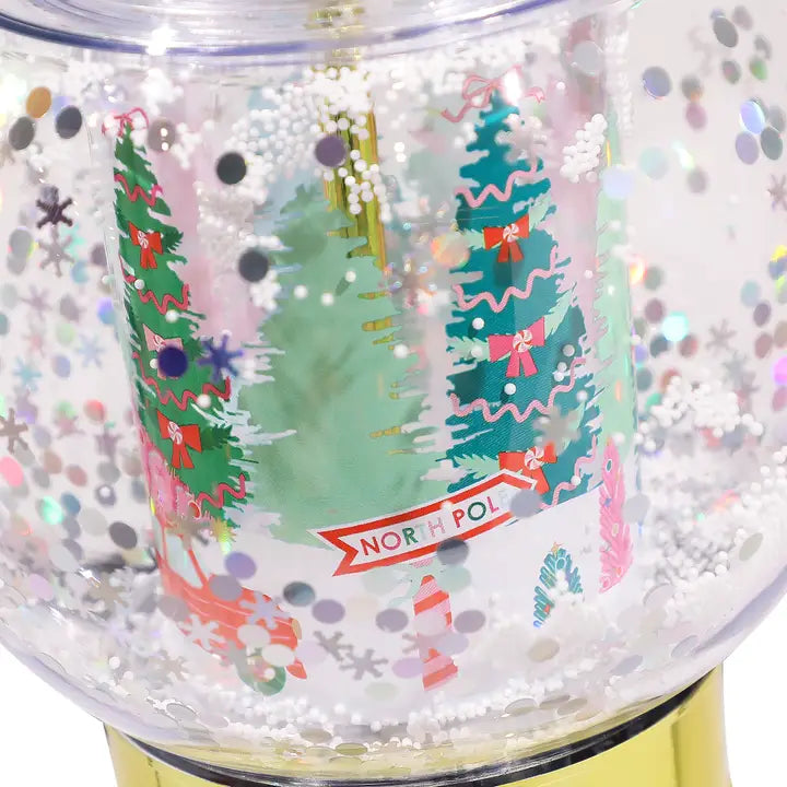 Let It Snow Globe Sipper Novelty Cup
