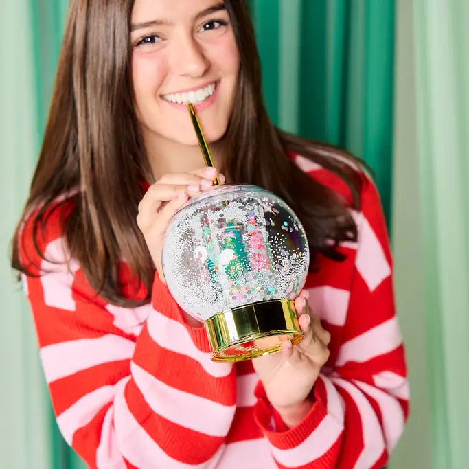 Let It Snow Globe Sipper Novelty Cup