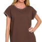 Stitch Detailed Oversize Top