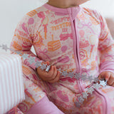 KIDS- Birthday Girl Zipper Romper