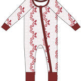 KIDS- Vintage Bows and Blossoms Zipper Romper